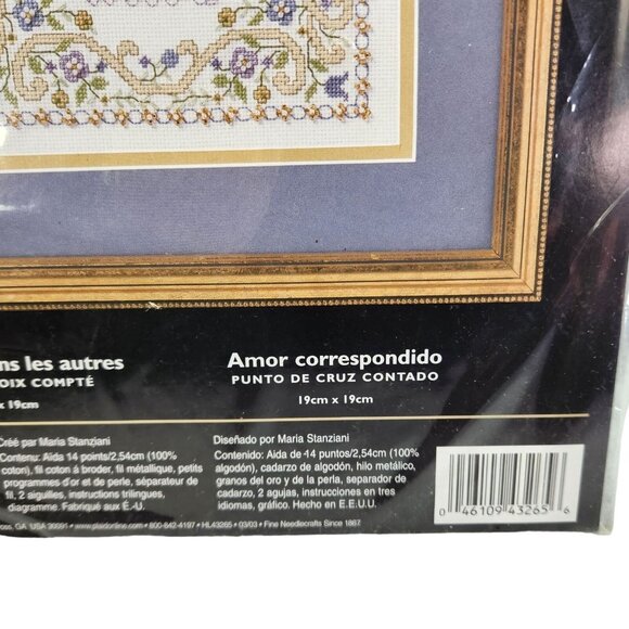 Bucilla Love One Another Counted Cross Stitch Kit Wedding Personalize Beads New - Picture 7 of 9